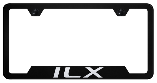 Acura ILX Cut-Out Frame - Laser Etched Black License Plate Frame - GF.ILX.EB