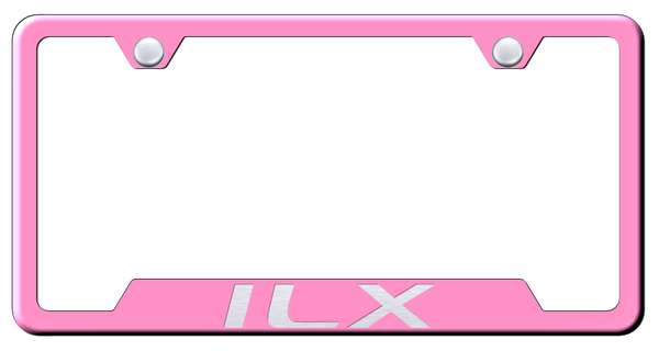 Acura ILX Cut-Out Frame - Laser Etched Pink License Plate Frame - GF.ILX.EP