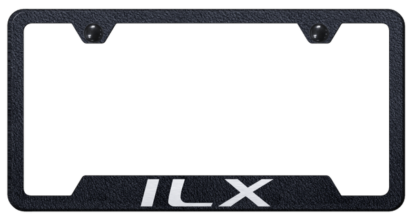 Acura ILX Cut-Out Frame - Laser Etched Rugged Black License Plate Frame - GF.ILX.ERB