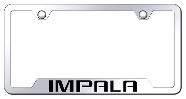 Chevrolet Impala Stainless Steel Notched Laser Etched License Frame - GF.IMP.EC