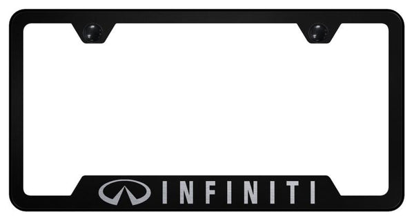 Infiniti Infiniti Black Notched Laser Etched License Frame - GF.INF.EB