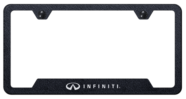 Infiniti Infiniti Cut-Out Frame - Laser Etched Rugged Black License Plate Frame - GF.INF.ERB