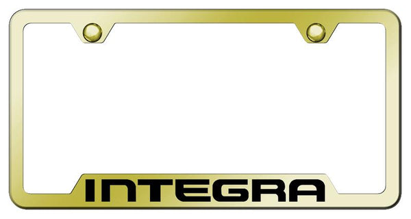 Acura Integra Gold Notched Laser Etched License Frame - GF.INT.EG