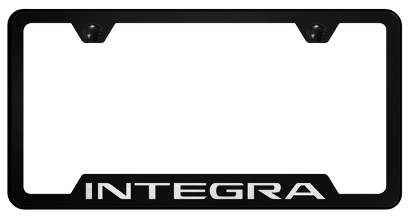 Acura Integra Cut-Out Frame - Laser Etched Black License Plate Frame - GF.INT.EB