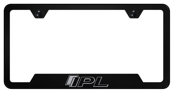 Infiniti IPL Black Notched Laser Etched License Frame - GF.IPL.EB