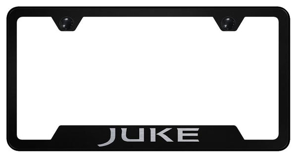 Nissan Juke Black Notched Laser Etched License Frame - GF.JUKE.EB