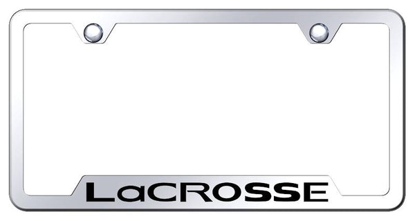 Buick LaCrosse Stainless Steel Notched Laser Etched License Frame - GF.LACR.EC