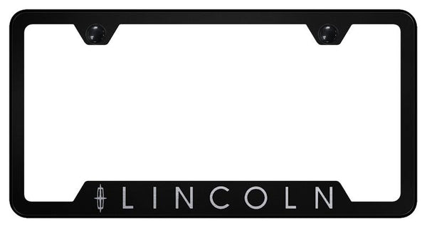 Lincoln Lincoln Black Notched Laser Etched License Frame - GF.LIN.EB