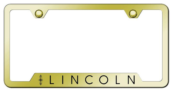 Lincoln Lincoln Gold Notched Laser Etched License Frame - GF.LIN.EG