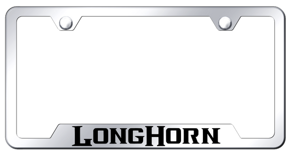 RAM Longhorn Cut-Out Frame - Laser Etched Mirrored License Plate Frame - GF.LNGH.EC