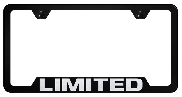 Limited Cut-Out Frame - Laser Etched Black License Plate Frame - GF.LTD.EB