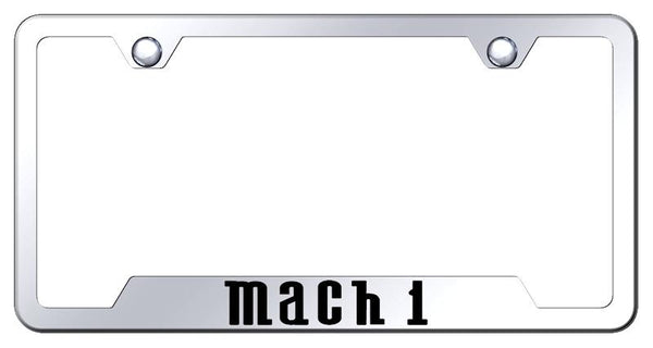 Ford Mach 1 Stainless Steel Notched Laser Etched License Frame - GF.MAC.EC