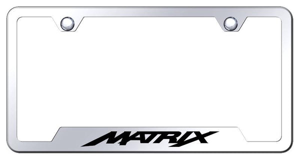 Toyota Matrix Stainless Steel Notched Laser Etched License Frame - GF.MAT.EC