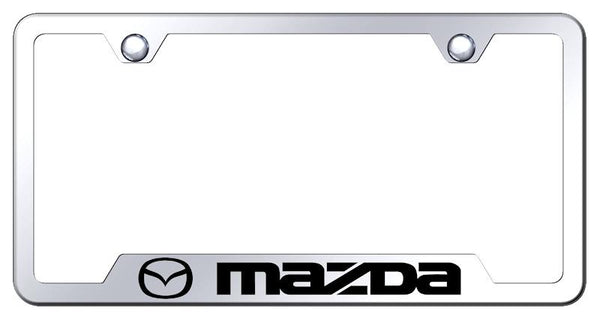 Mazda Mazda Stainless Steel Notched Laser Etched License Frame - GF.MAZ.EC