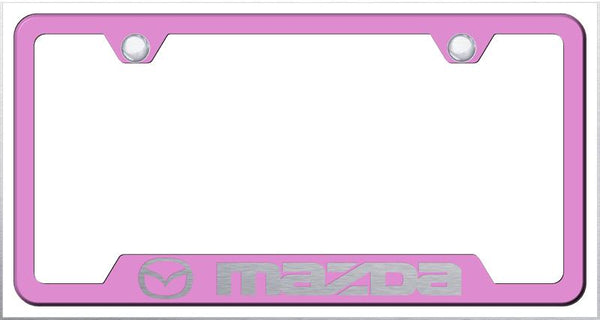 Mazda Mazda Pink Notched Laser Etched License Frame - GF.MAZ.EP