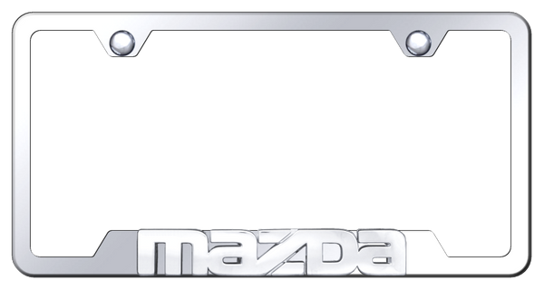 Mazda Mazda OEM Cut-Out Frame - Chrome on Mirrored License Plate Frame - GF.MAZ.CC