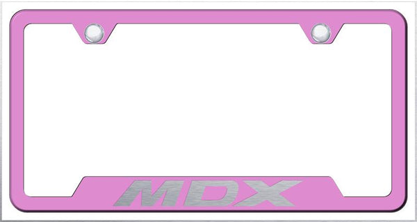 Acura MDX Pink Notched Laser Etched License Frame - GF.MDX.EP