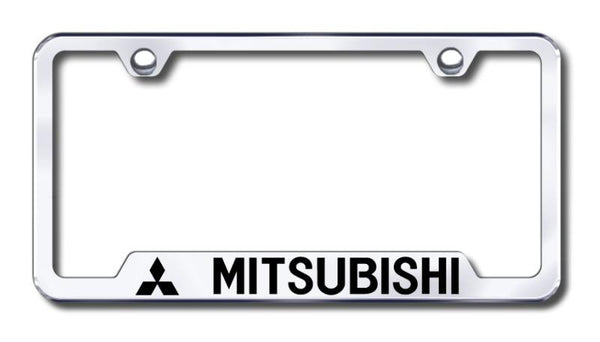 Mitsubishi Mitsubishi Stainless Steel Notched Laser Etched License Frame - GF.MIT.EC