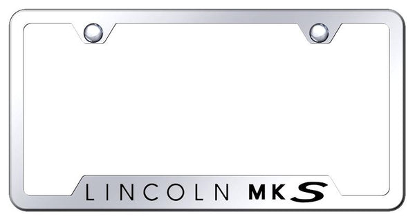 Lincoln MKS Stainless Steel Notched Laser Etched License Frame - GF.MKS.EC