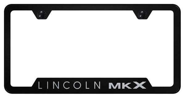 Lincoln MKX Black Notched Laser Etched License Frame - GF.MKX.EB