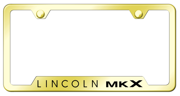 Lincoln MKX Cut-Out Frame - Laser Etched Gold License Plate Frame - GF.MKX.EG