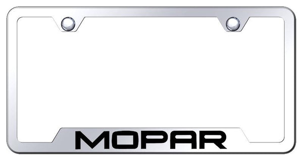 Dodge/Jeep Mopar Stainless Steel Notched Laser Etched License Frame - GF.MOP.EC