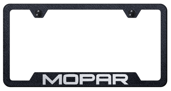 Mopar Mopar Cut-Out Frame - Laser Etched Rugged Black License Plate Frame - GF.MOP.ERB