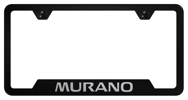 Nissan Murano Black Notched Laser Etched License Frame - GF.MUR.EB