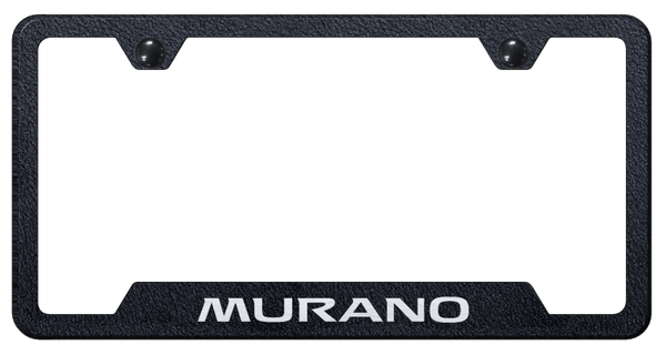 Nissan Murano Cut-Out Frame - Laser Etched Rugged Black License Plate Frame - GF.MUR.ERB