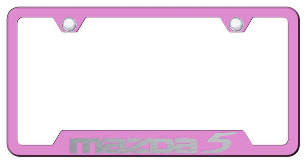 Mazda Mazda 5 Pink Notched Laser Etched License Frame - GF.MZ5.EP