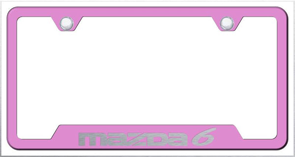 Mazda Mazda 6 Pink Notched Laser Etched License Frame - GF.MZ6.EP