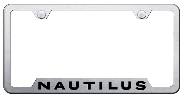 Lincoln Nautilus Cut-Out Frame - Laser Etched Brushed License Plate Frame - GF.NAUT.ES