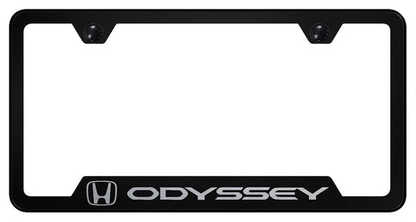 Honda Odyssey Black Notched Laser Etched License Frame - GF.ODY.EB