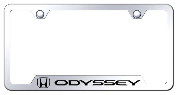 Honda Odyssey Stainless Steel Notched Laser Etched License Frame - GF.ODY.EC