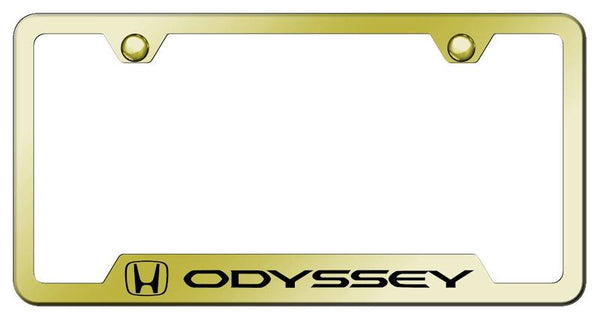 Honda Odyssey Gold Notched Laser Etched License Frame - GF.ODY.EG