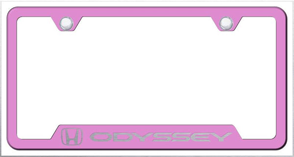 Honda Odyssey Pink Notched Laser Etched License Frame - GF.ODY.EP