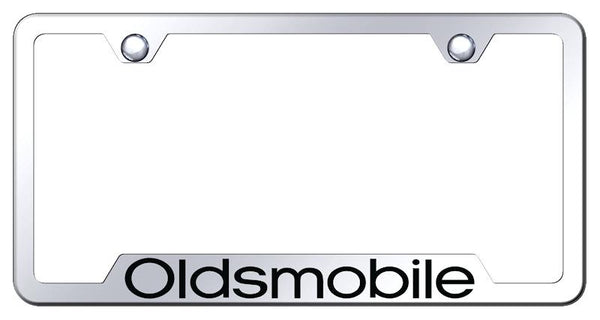 Oldsmobile Oldsmobile Stainless Steel Notched Laser Etched License Frame - GF.OLD.EC