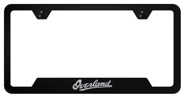 Jeep Overland Black Notched Laser Etched License Frame - GF.OVR.EB