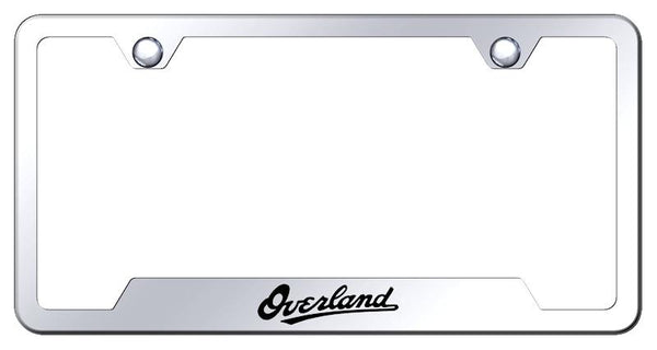 Jeep Overland Stainless Steel Notched Laser Etched License Frame - GF.OVR.EC