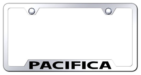 Chrysler Pacifica Stainless Steel Notched Laser Etched License Frame - GF.PAC.EC