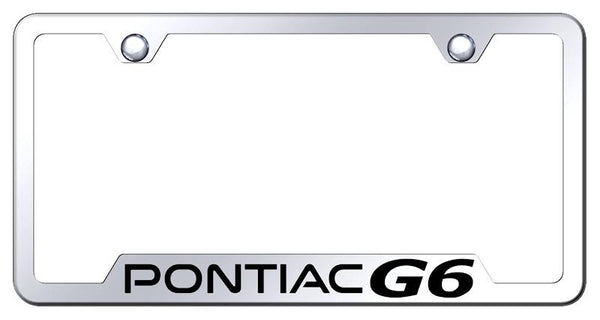 Pontiac Pontiac G6 Stainless Steel Notched Laser Etched License Frame - GF.PG6.EC