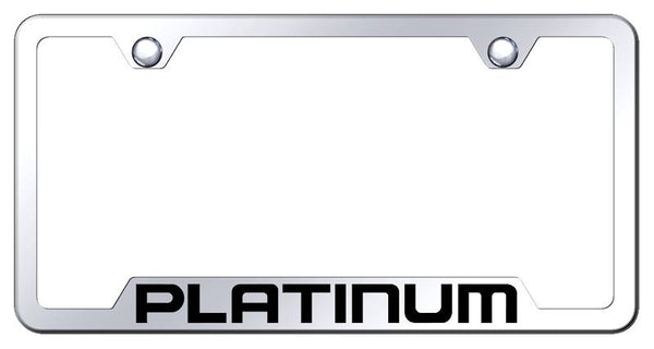 Ford Platinum Stainless Steel Notched Laser Etched License Frame - GF.PLT.EC