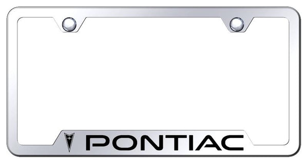 Pontiac Pontiac Stainless Steel Notched Laser Etched License Frame - GF.PON.EC