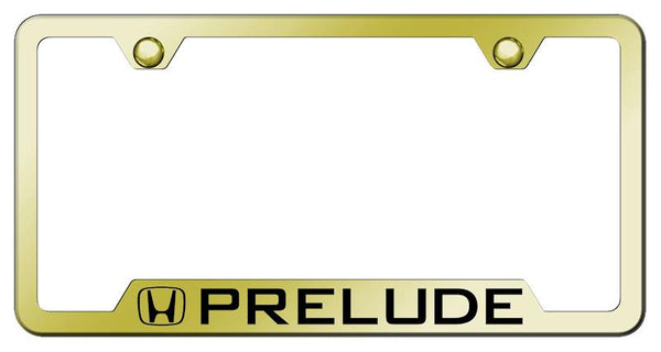 Honda Prelude Gold Notched Laser Etched License Frame - GF.PRE.EG