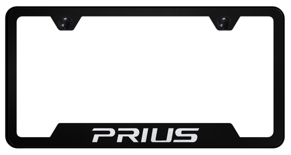 Toyota Prius Cut-Out Frame - Laser Etched Black License Plate Frame - GF.PRI.EB