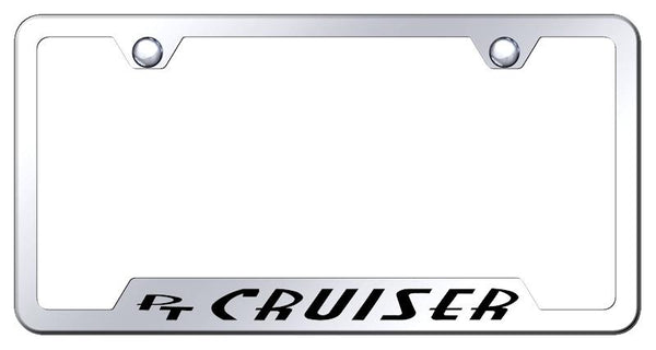 Chrysler PT Cruiser Stainless Steel Notched Laser Etched License Frame - GF.PTC.EC