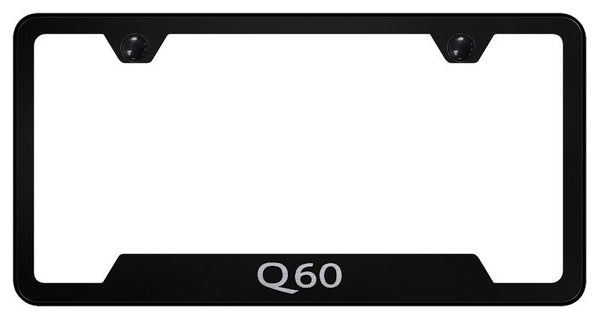 Infiniti Q60 Black Notched Laser Etched License Frame - GF.Q60.EB