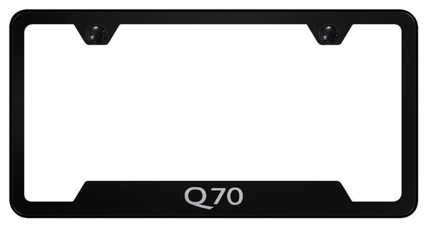 Infiniti Q70 Black Notched Laser Etched License Frame - GF.Q70.EB