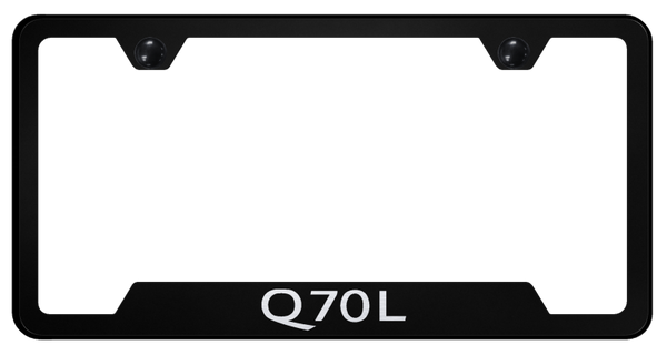 Infiniti Q70L Cut-Out Frame - Laser Etched Black License Plate Frame - GF.Q70L.EB