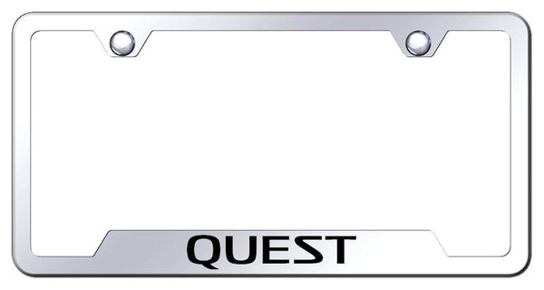 Nissan Quest Stainless Steel Notched Laser Etched License Frame - GF.QUE.EC